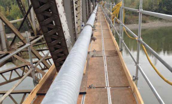 Railcar Bridge – Suspended Pipeline Protection