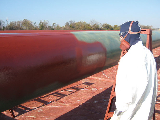 Protal ARO applied to a steel pipe section.jpg