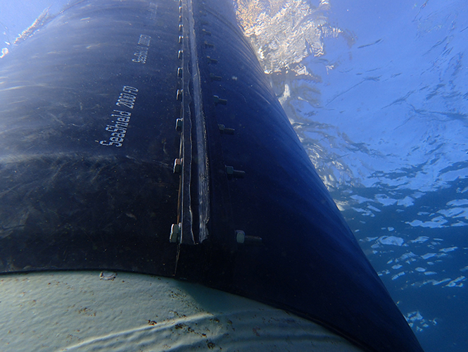 SeaShield 2000 FD viewed from below the water line