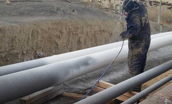 California Gas and Oil Field – Hot Pipe Coating Protection