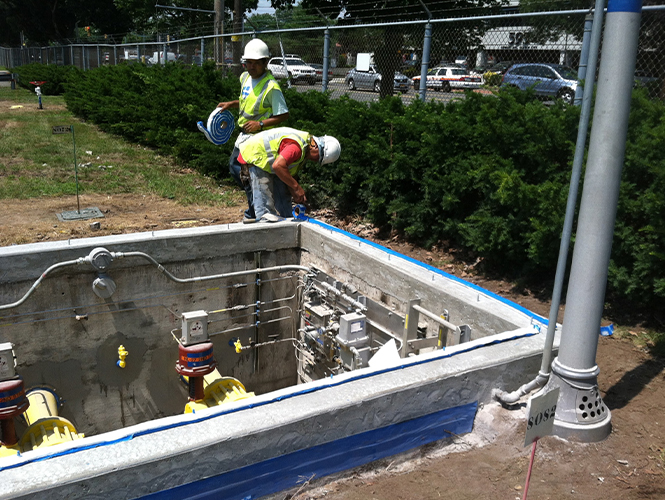 Viscotaq Precast Sealing System on Utility Vault 