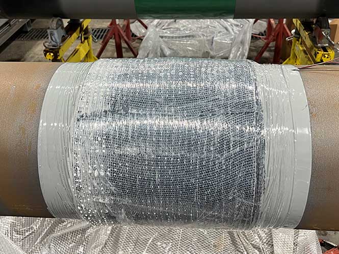 Protal 2800CF moisture-cured urethane pipeline repair wrap designed for rapid installation on dry, damp, or sweating pipe surfaces.